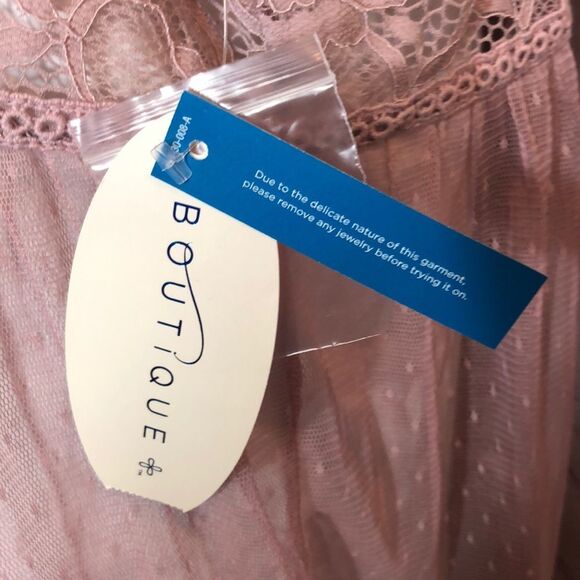 Boutique From JCP Sheer Lace Boho Tunic Tank 0X - Picture 7 of 10